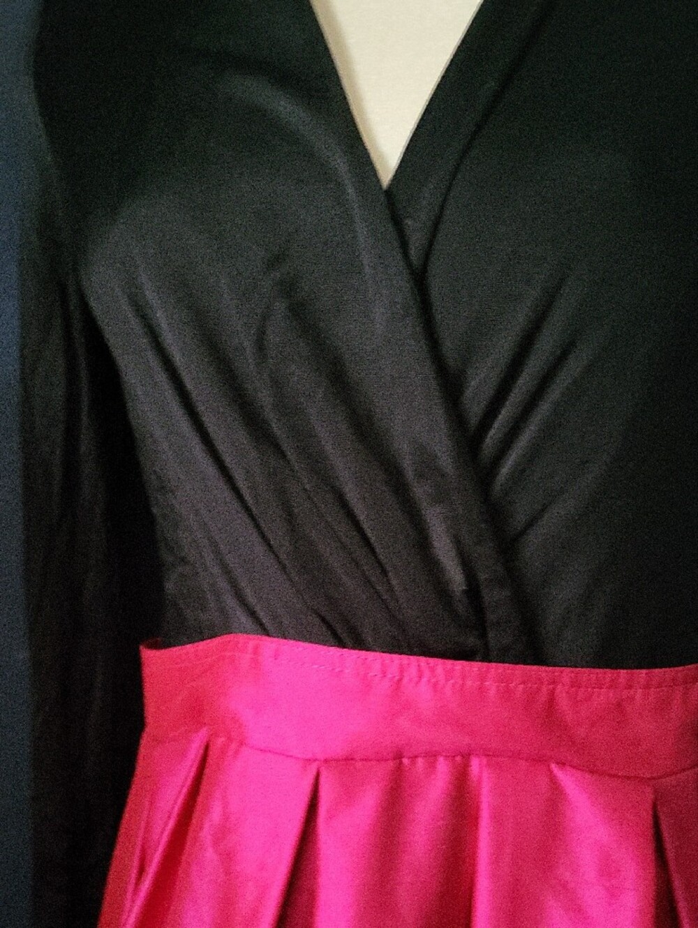 Ross Mayer Pink And Black Silk Dress - Picture 2 of 7